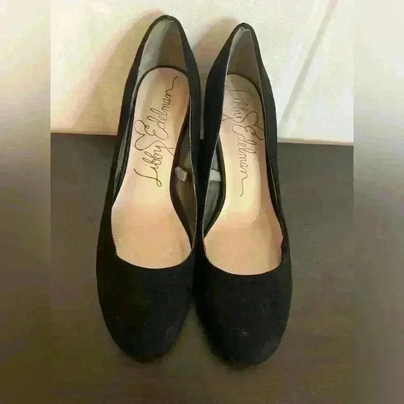 Libby Edelman Black 2 1/2” Square Heels‎ Women's Size 9.5 - Comfortable Stylish - Picture 3 of 9